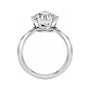 Sapphire Row Lab-Grown Shield Diamond Hidden Halo-Style Engagement Ring - 14K White Gold, 3 1/8 ctw (view 2)