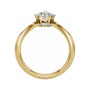 Sapphire Row Lab-Grown Shield Diamond Hidden Halo-Style Engagement Ring - 14K Yellow Gold, 1 ctw (view 2)