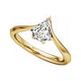 Sapphire Row Lab-Grown Shield Diamond Hidden Halo-Style Engagement Ring - 14K Yellow Gold, 1 ctw (view 5)