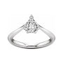Sapphire Row Lab-Grown Shield Diamond Hidden Halo-Style Engagement Ring - 14K White Gold, 1 ctw (view 3)
