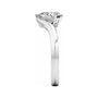 Sapphire Row Lab-Grown Shield Diamond Hidden Halo-Style Engagement Ring - 14K White Gold, 1 ctw (view 4)