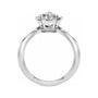 Sapphire Row Lab-Grown Shield Diamond Hidden Halo-Style Engagement Ring - 14K White Gold, 2 ctw (view 2)