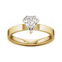 Sapphire Row Lab-Grown Shield Diamond Solitaire Engagement Ring - 14K Yellow Gold, 1 ctw (view 3)
