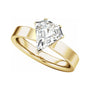 Sapphire Row Lab-Grown Shield Diamond Solitaire Engagement Ring - 14K Yellow Gold, 2 ctw (view 5)