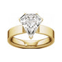 Sapphire Row Lab-Grown Shield Diamond Solitaire Engagement Ring - 14K Yellow Gold, 3 ctw (view 3)