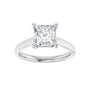 Sapphire Row Lab-Grown Princess-Cut Diamond Cathedral Solitaire Engagement Ring - 14K White Gold, 1 1/2 ctw (view 3)