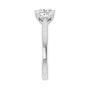 Sapphire Row Lab-Grown Princess-Cut Diamond Cathedral Solitaire Engagement Ring - 14K White Gold, 1 1/2 ctw (view 4)