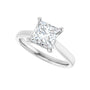 Sapphire Row Lab-Grown Princess-Cut Diamond Cathedral Solitaire Engagement Ring - 14K White Gold, 1 1/2 ctw (view 5)