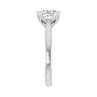 Sapphire Row Lab-Grown Princess-Cut Diamond Cathedral Solitaire Engagement Ring - 14K White Gold, 2 ctw (view 4)