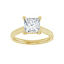Sapphire Row Lab-Grown Princess-Cut Diamond Cathedral Solitaire Engagement Ring - 14K Yellow Gold, 1 1/2 ctw (view 3)