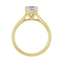 Sapphire Row Lab-Grown Princess-Cut Diamond Cathedral Solitaire Engagement Ring - 14K Yellow Gold, 1 ctw (view 2)