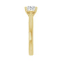 Sapphire Row Lab-Grown Princess-Cut Diamond Cathedral Solitaire Engagement Ring - 14K Yellow Gold, 1 ctw (view 4)