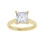 Sapphire Row Lab-Grown Princess-Cut Diamond Cathedral Solitaire Engagement Ring - 14K Yellow Gold, 2 ctw (view 3)