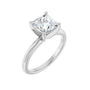 Sapphire Row Lab-Grown Princess-Cut Diamond Solitaire Engagement Ring - 14K White Gold, 1 1/2 ctw