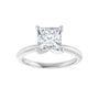 Sapphire Row Lab-Grown Princess-Cut Diamond Solitaire Engagement Ring - 14K White Gold, 1 1/2 ctw (view 3)