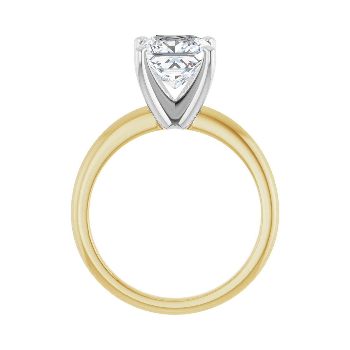 Sapphire Row Lab-Grown Princess-Cut Diamond Solitaire Engagement Ring - 14K Yellow & White Gold, 2 ctw (view 2)