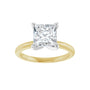 Sapphire Row Lab-Grown Princess-Cut Diamond Solitaire Engagement Ring - 14K Yellow & White Gold, 2 ctw (view 3)