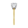 Sapphire Row Lab-Grown Princess-Cut Diamond Solitaire Engagement Ring - 14K Yellow & White Gold, 2 ctw (view 4)