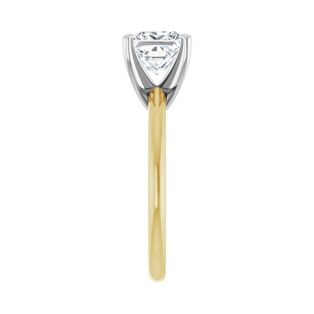 Sapphire Row Lab-Grown Princess-Cut Diamond Solitaire Engagement Ring - 14K Yellow & White Gold, 1 1/2 ctw (view 4)