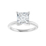 Sapphire Row Lab-Grown Princess-Cut Diamond Solitaire Engagement Ring - 14K White Gold, 2 ctw (view 3)
