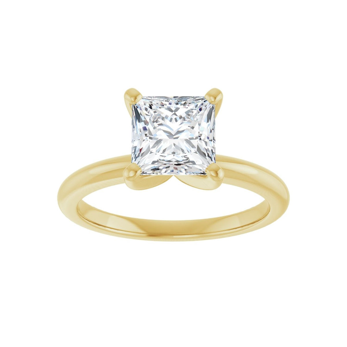 Sapphire Row Lab-Grown Princess-Cut Diamond Solitaire Engagement Ring - 14K Yellow Gold, 1 1/2 ctw (view 3)