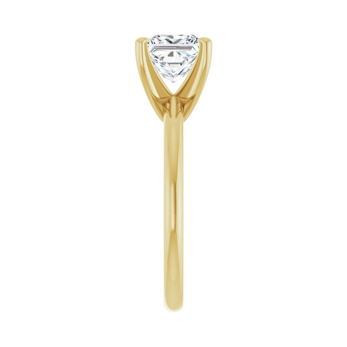 Sapphire Row Lab-Grown Princess-Cut Diamond Solitaire Engagement Ring - 14K Yellow Gold, 1 1/2 ctw (view 4)