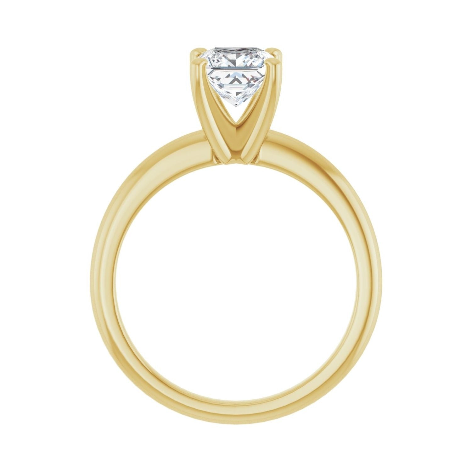 Sapphire Row Lab-Grown Princess-Cut Diamond Solitaire Engagement Ring - 14K Yellow Gold, 1 ctw (view 2)