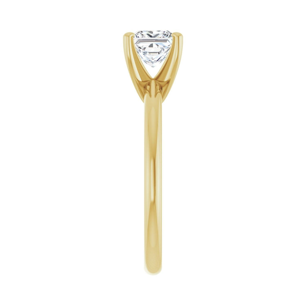 Sapphire Row Lab-Grown Princess-Cut Diamond Solitaire Engagement Ring - 14K Yellow Gold, 1 ctw (view 4)
