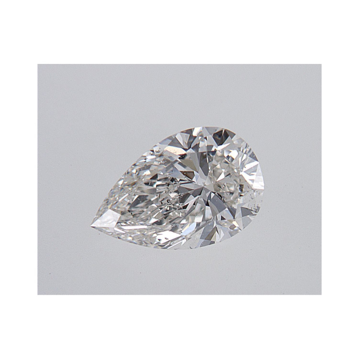 0.70 ct Pear Natural Diamond – J SI2 – Faceted Cut – GIA Certified — Sapphire Row