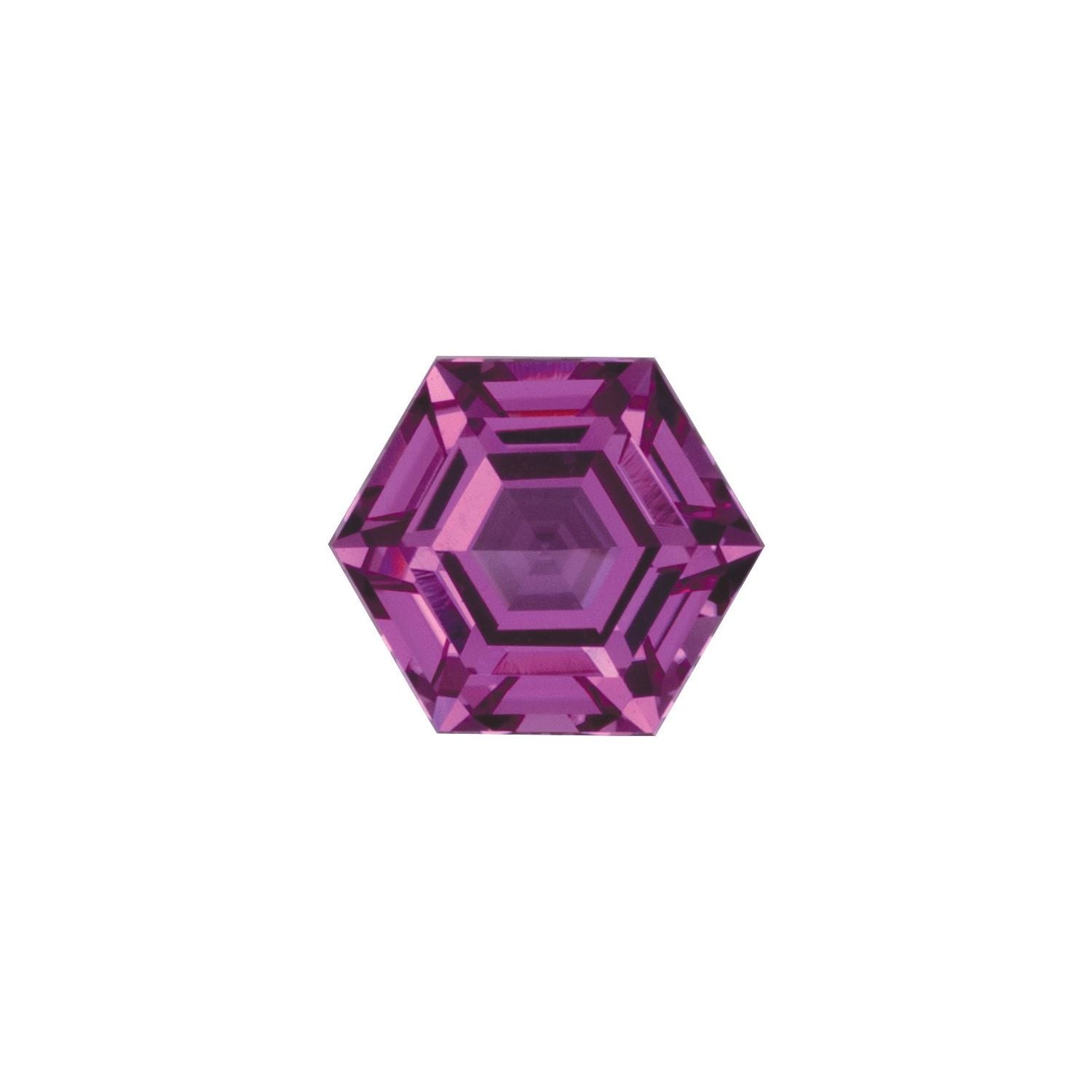 8 mm Hexagon Lab-Grown Pink Sapphire – Step-Cut – Eye-Clean Quality — Sapphire Row