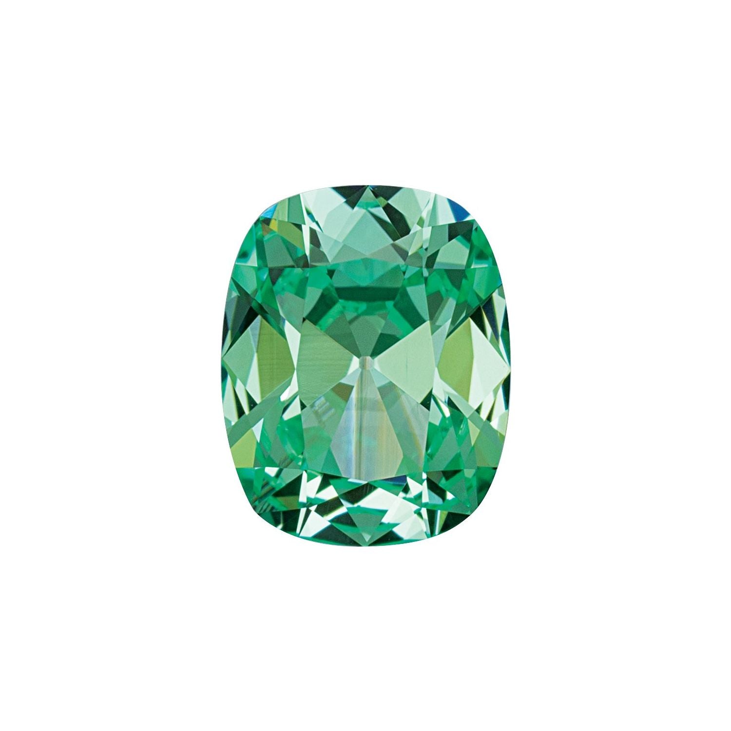 10x8 mm Antique Cushion Lab-Grown Mint Green Sapphire – Faceted Cut – Eye-Clean Quality — Sapphire Row