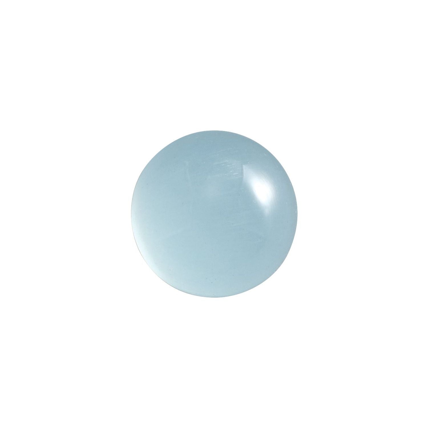 4 mm Round Natural Milky Blue Aquamarine – Cabochon Cut – Standard Quality — Sapphire Row