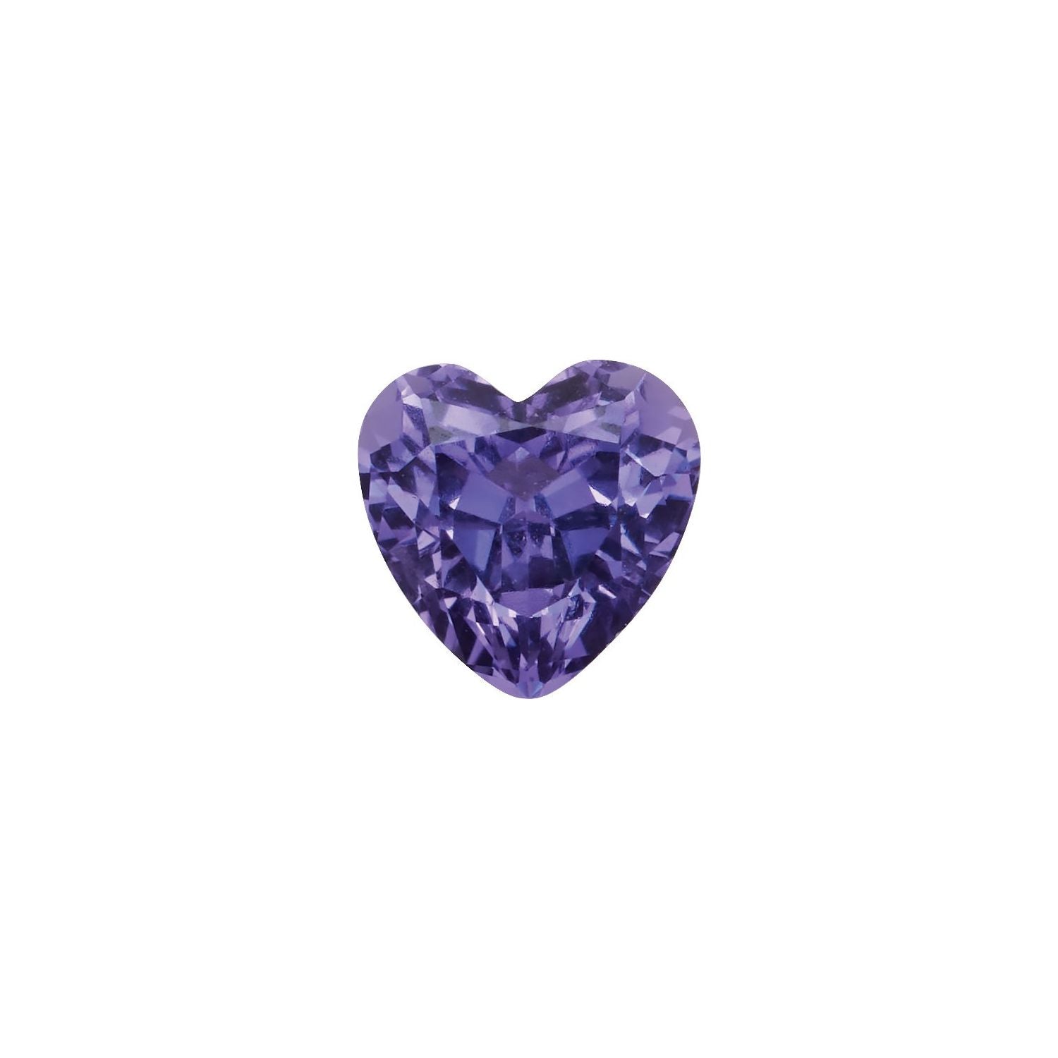 4 mm Heart Lab-Grown Purple Sapphire – Faceted Cut – Eye-Clean Quality — Sapphire Row