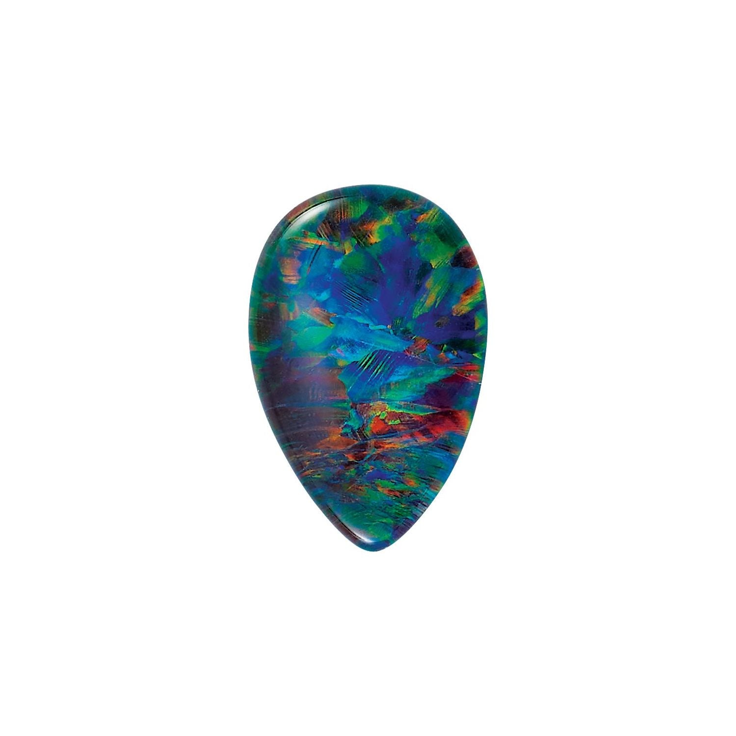 8x5 mm Pear Natural Black Opal – Cabochon Cut – Standard Quality — Sapphire Row
