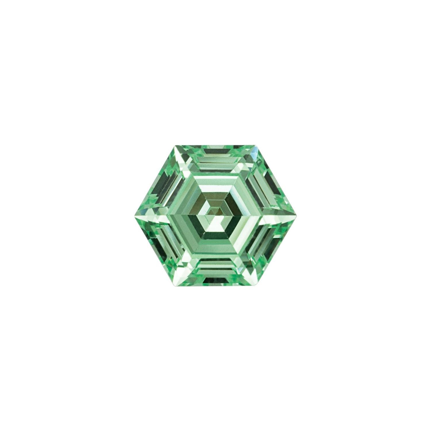 5 mm Hexagon Lab-Grown Mint Green Sapphire – Step-Cut – Eye-Clean Quality — Sapphire Row