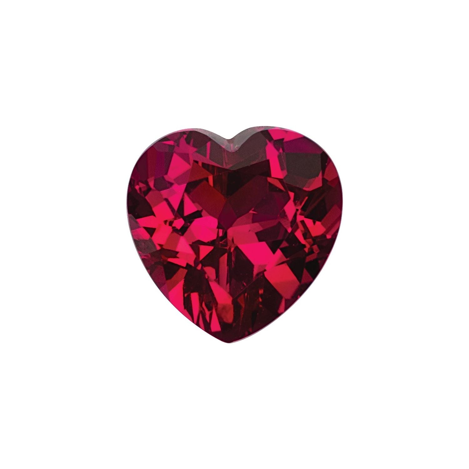 8 mm Heart Lab-Grown Red Ruby – Faceted Cut – Eye-Clean Quality — Sapphire Row