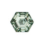 8 mm Hexagon Lab-Grown Green Sapphire – Step-Cut – Eye-Clean Quality — Sapphire Row