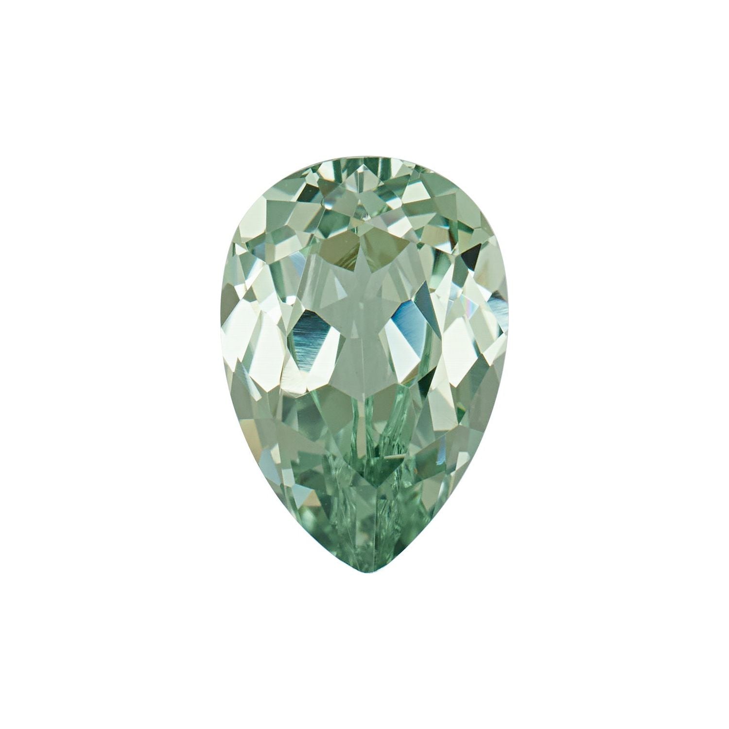 5x3 mm Pear Lab-Grown Green Sapphire – Faceted Cut – Eye-Clean Quality — Sapphire Row