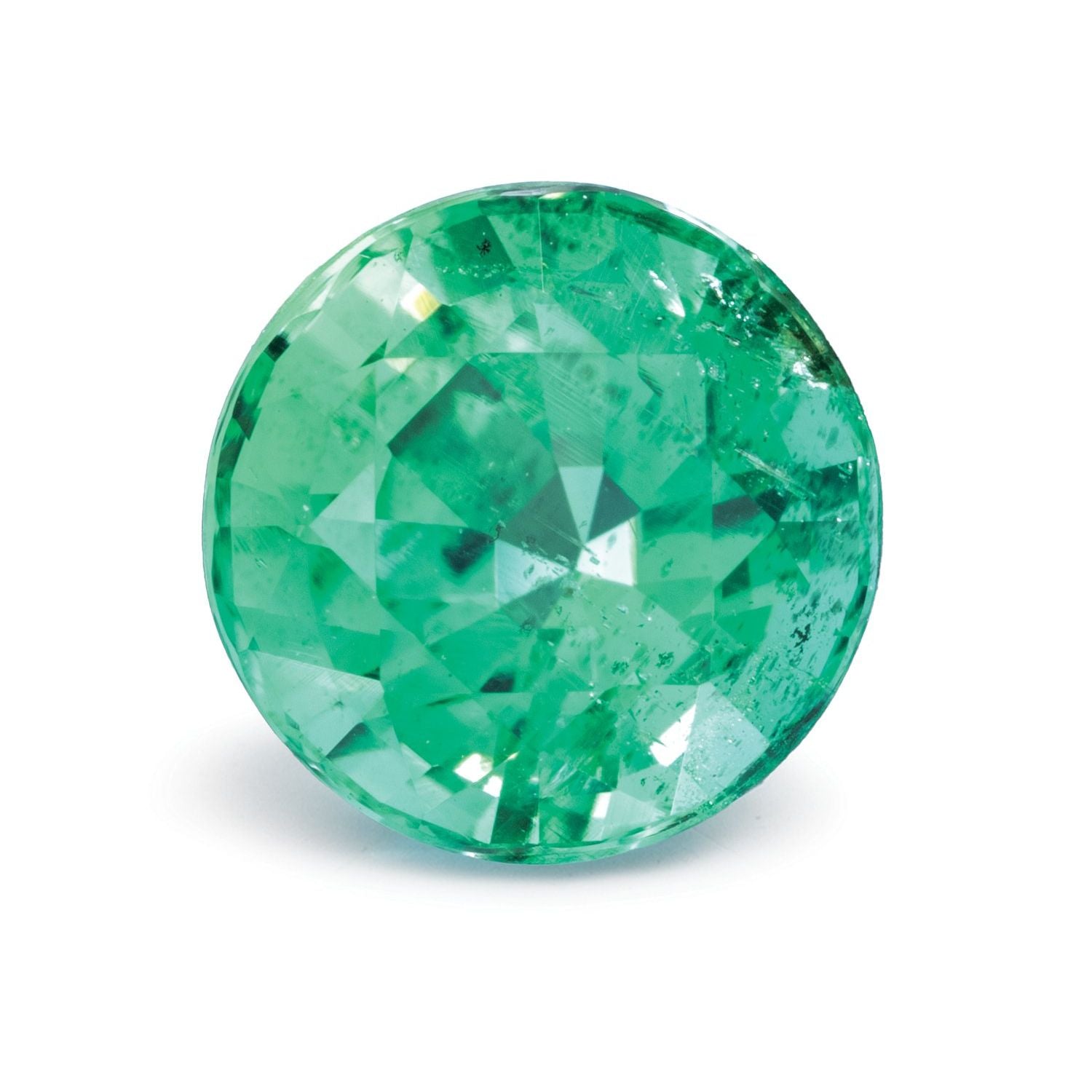 0.97 ct Round Natural Natural Emerald Emerald – Faceted Cut – N/A Certified — Sapphire Row