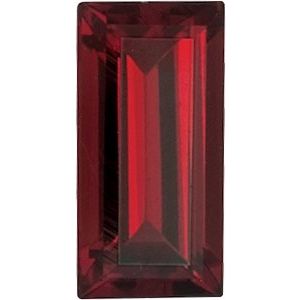 Lot of 10 – 4x2 mm Straight Baguette Natural Dark Orange Red Mozambique Garnet – Step-Cut – AA Quality — Sapphire Row