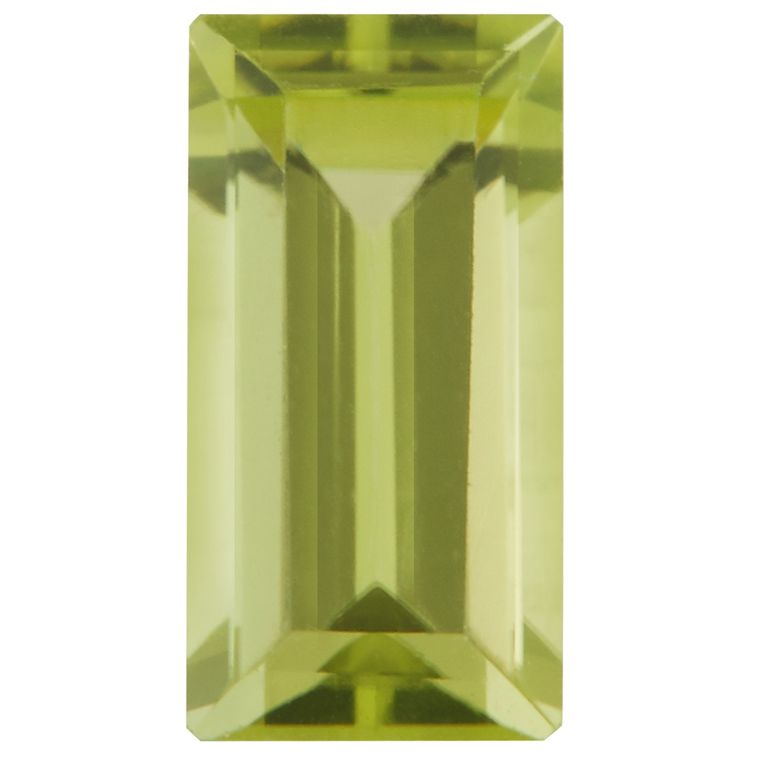 6x3 mm Straight Baguette Natural Arizona Green Peridot – Step-Cut – AA Quality — Sapphire Row
