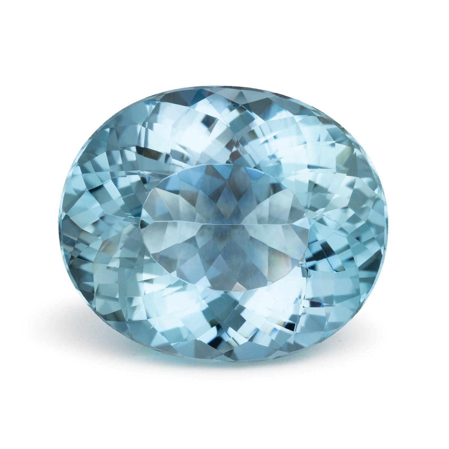 24.10 ct Oval Natural Natural Aquamarine Aquamarine – Faceted Cut – N/A Certified — Sapphire Row