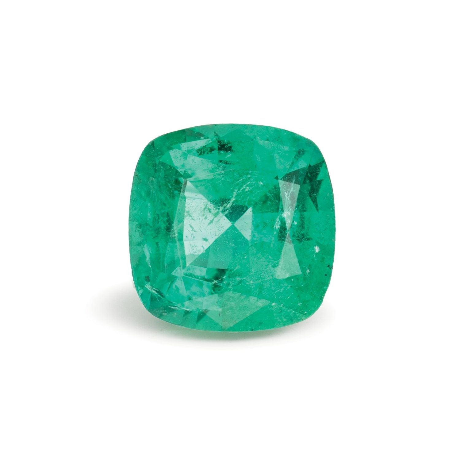 2.51 ct Cushion Natural Natural Emerald Emerald – Faceted Cut – N/A Certified — Sapphire Row