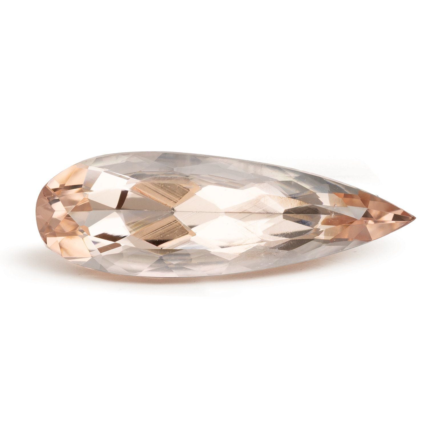 6.74 ct Pear Natural Natural Morganite Morganite – Faceted Cut – N/A Certified — Sapphire Row