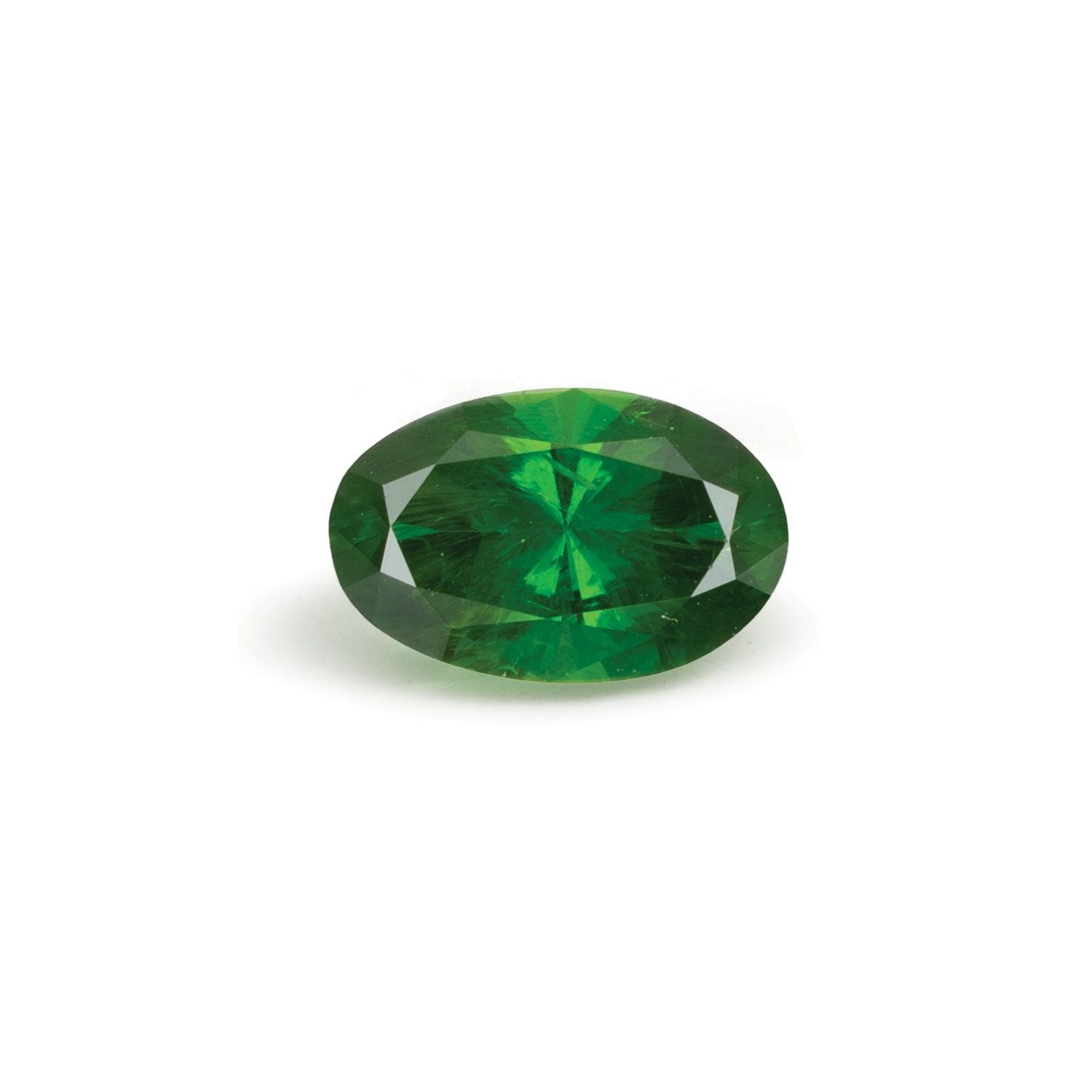 0.82 ct Oval Natural Natural Demantoid Garnet Demantoid Garnet – Faceted Cut – N/A Certified — Sapphire Row