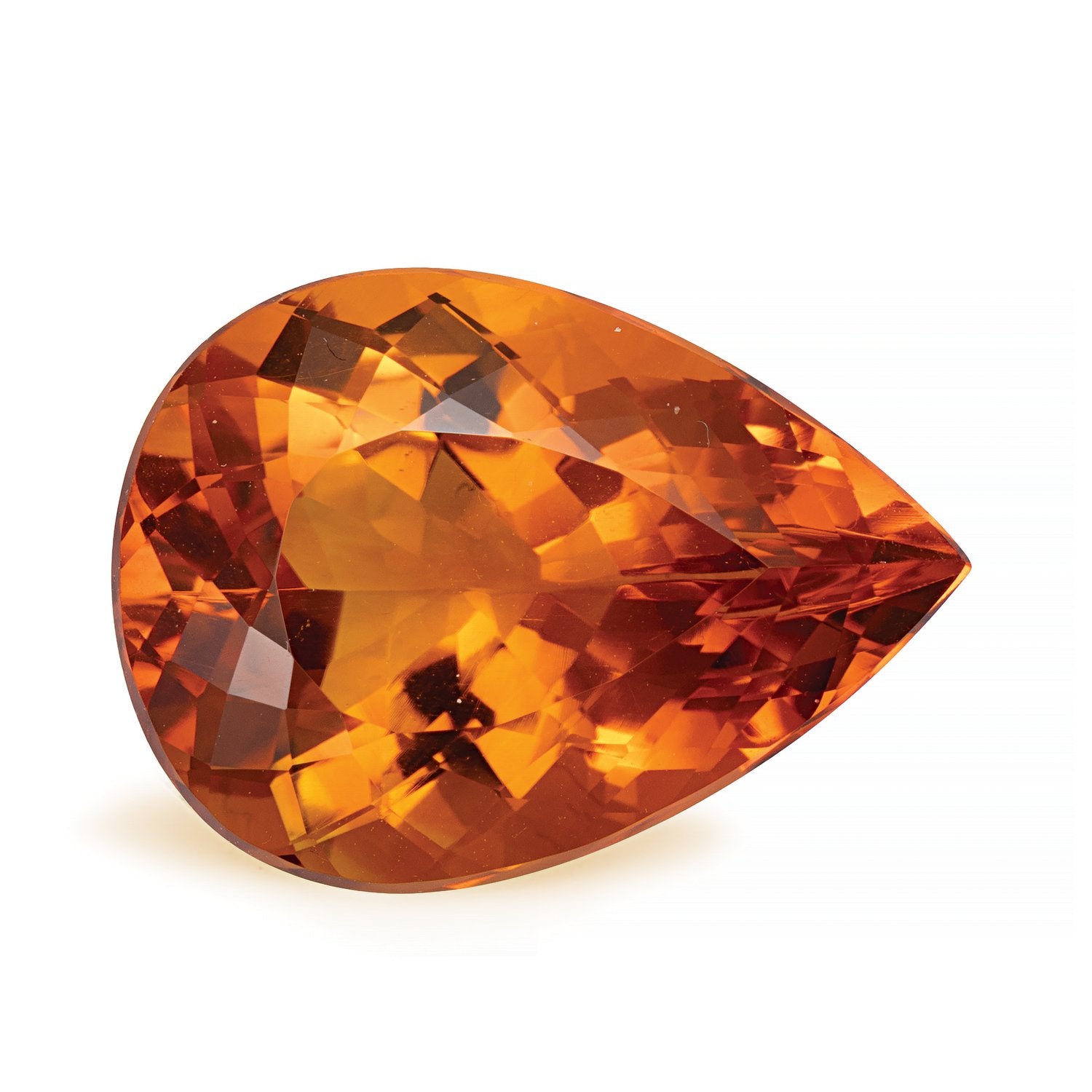 12.89 ct Pear Natural Natural Citrine Citrine – Faceted Cut – N/A Certified — Sapphire Row