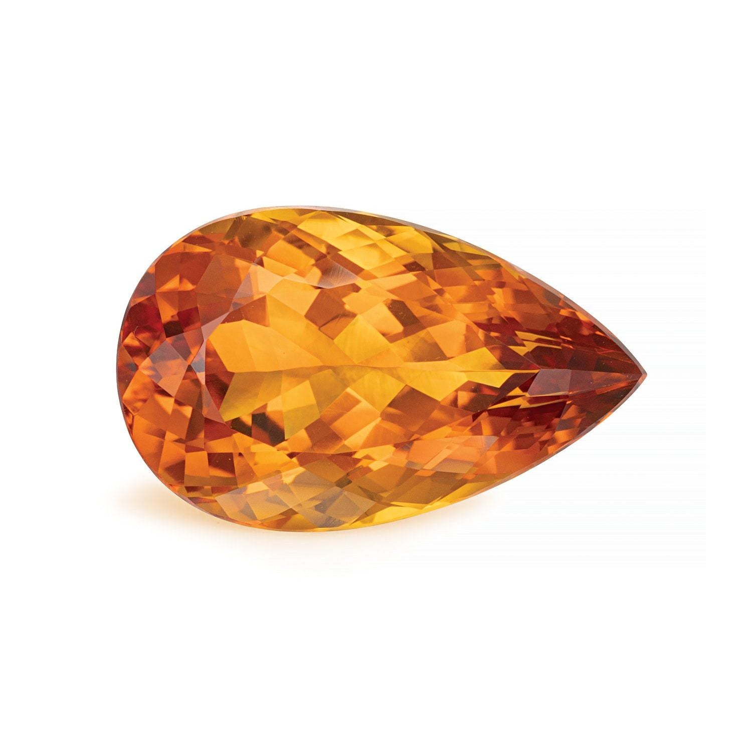 10.99 ct Pear Natural Natural Citrine Citrine – Faceted Cut – N/A Certified — Sapphire Row