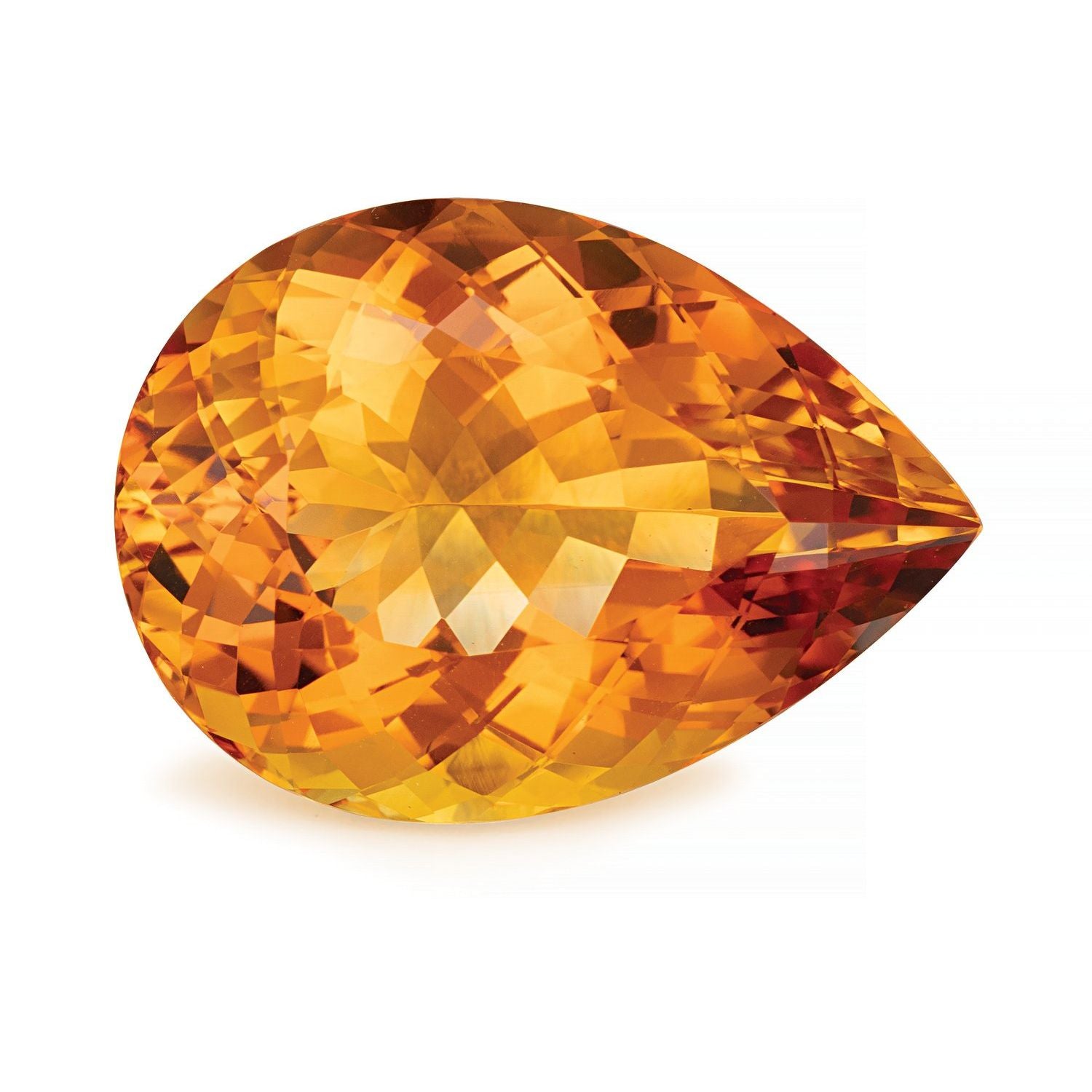 30.02 ct Pear Natural Natural Citrine Citrine – Faceted Cut – N/A Certified — Sapphire Row