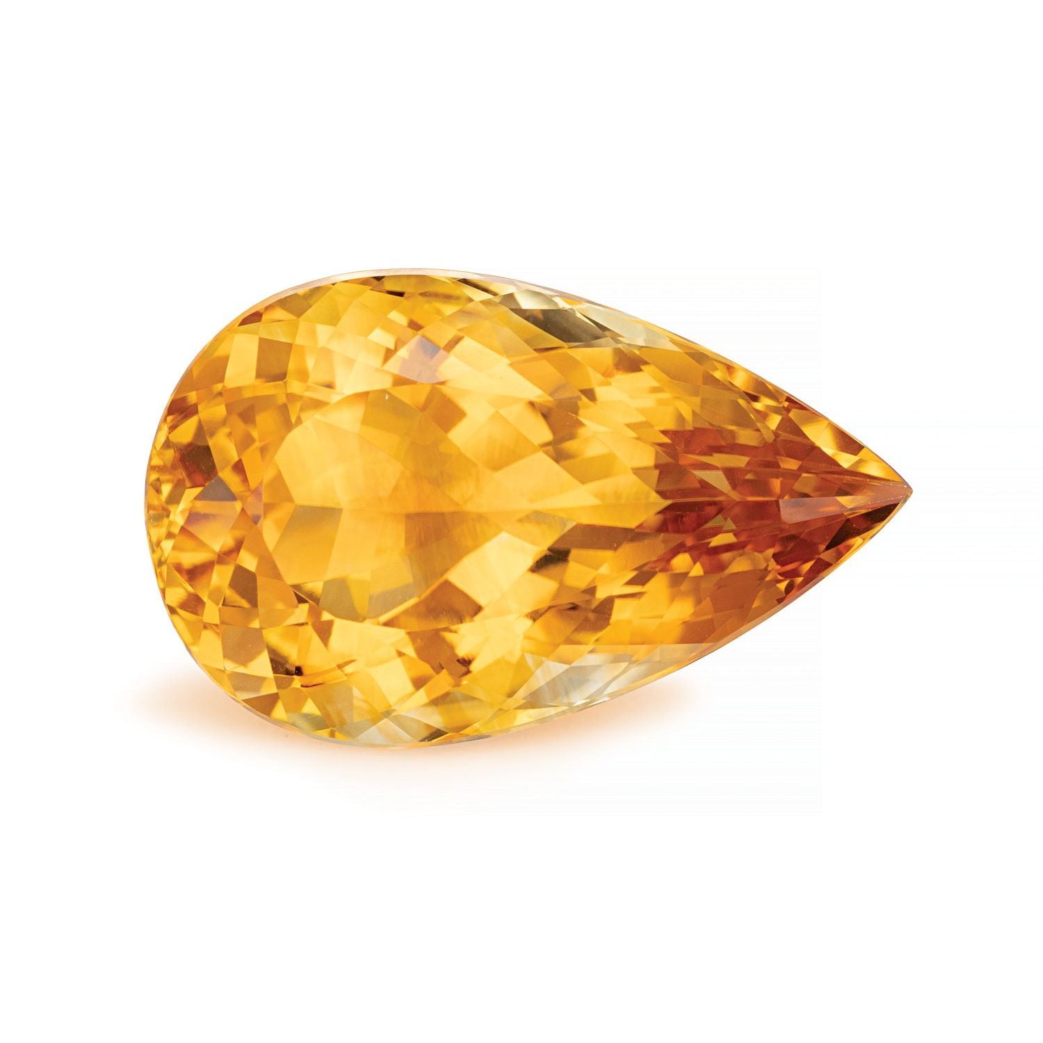 20.17 ct Pear Natural Natural Citrine Citrine – Faceted Cut – N/A Certified — Sapphire Row