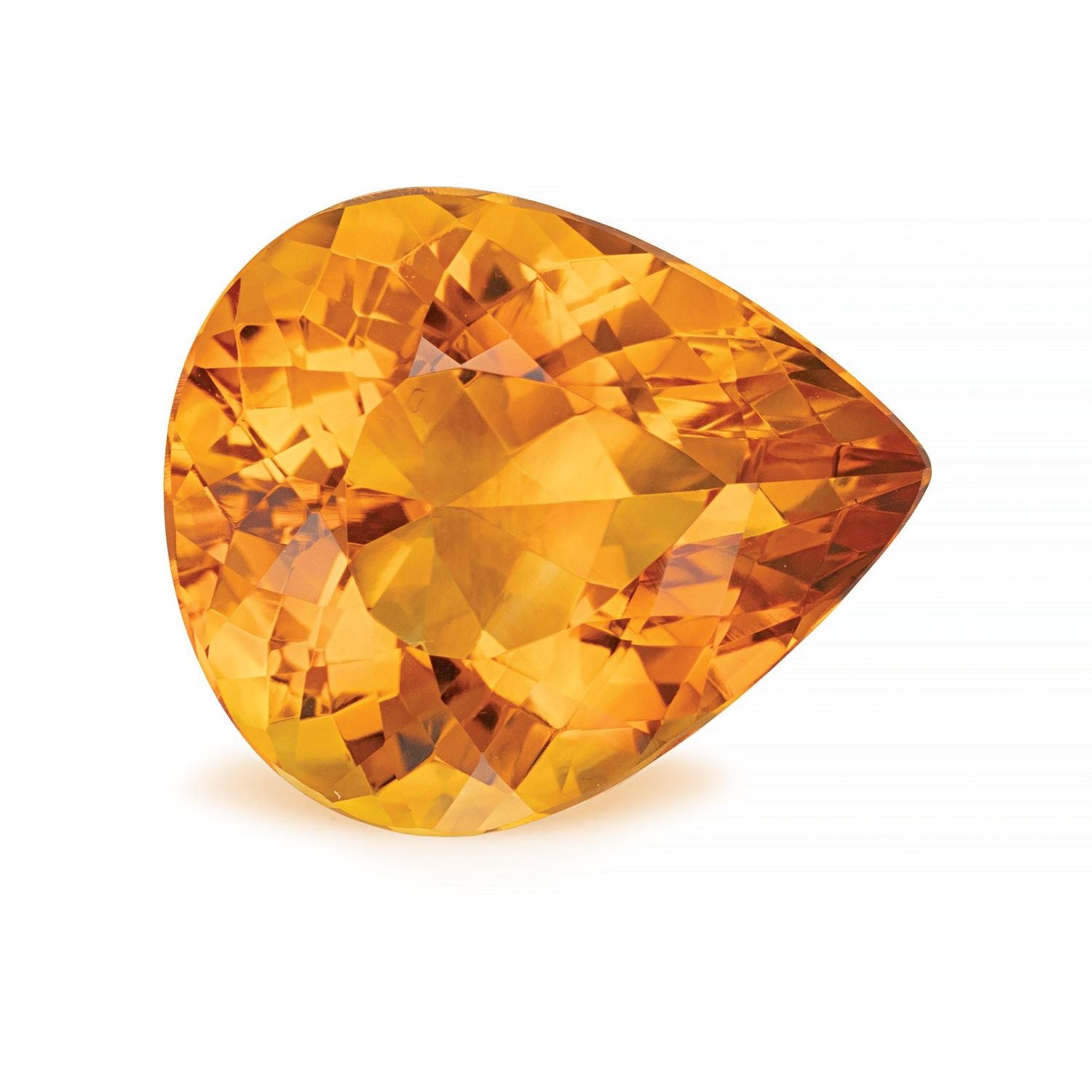 12.84 ct Pear Natural Natural Citrine Citrine – Faceted Cut – N/A Certified — Sapphire Row